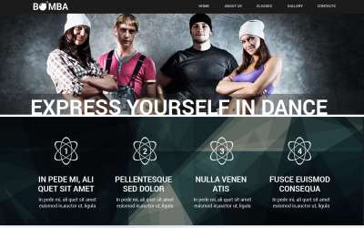 Dansstudios responsiva webbplatsmall