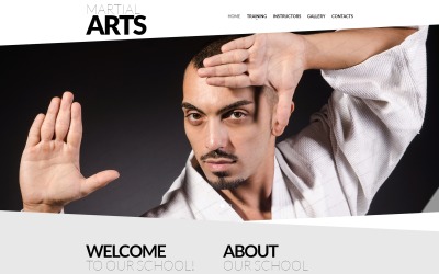 Responsive Website template over Gevechtskunst №52133