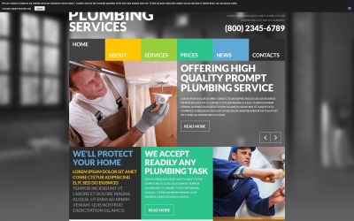Responsywny szablon Joomla Skilled Plumbers #52179