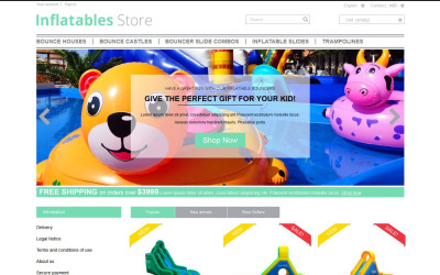 Responsywny szablon PrestaShop Inflatables #52149