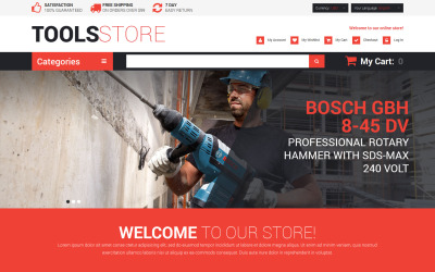 Reszponzív Contractor Tools Magento sablon 52130