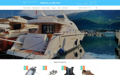 Tema Magento Responsive para Sitio de Navegación de recreo o deportiva #52108