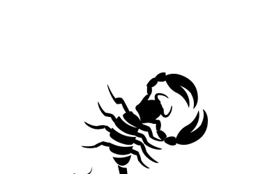 Black scorpion silhouette graphic vector illustration