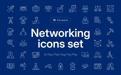 Colección de iconos de redes