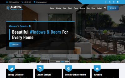Fanestra - Windows and Doors Services React Website Template