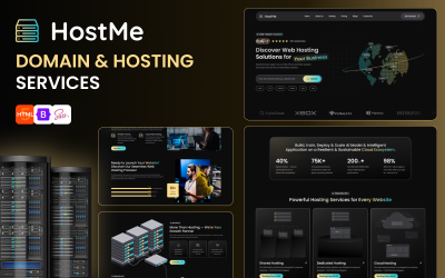 Hostme - Hébergement Web, domaine et modèle d&amp;#39;hébergement HTML WHMCS