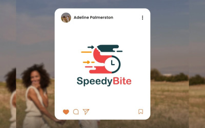 Modello di logo moderno per ristoranti e consegna di cibo - Perfetto per app e asporto