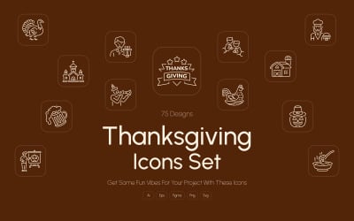 Modern Thanksgiving Icons Collection