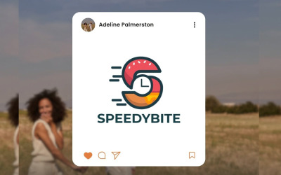 Nowoczesny szablon logo dla dostaw żywności i restauracji – idealny do aplikacji, na wynos i online
