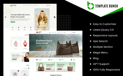 Ravish - Perfume and Begs - 响应式 Prestashop 电商主题