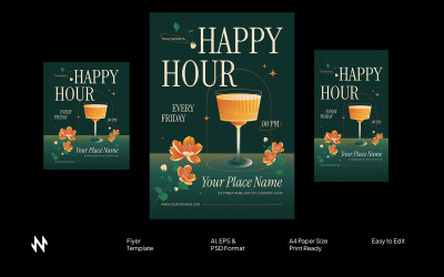 Ulotka Letnia Happy Hour Koktajlowa