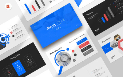Дизайн макета шаблона презентации Pitch Deck