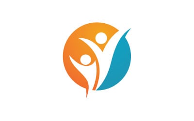 Healthy life Human fit sport logo sign illustration v.93