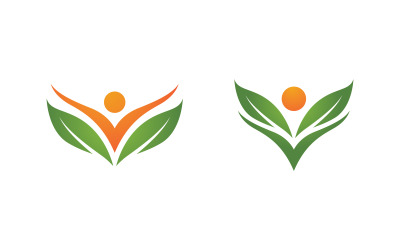 Healthy life Human fit sport logo sign illustration v.97