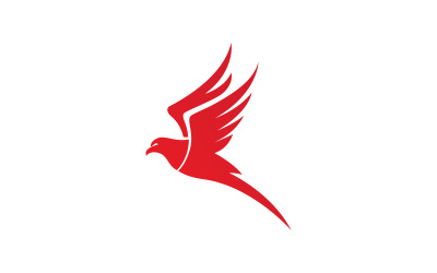 Kartal şahin kanadı simgesi Şablon logo tasarımı v.17