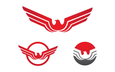 Kartal şahin kanadı simgesi Şablon logo tasarımı v.20