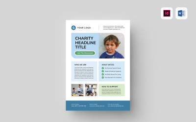 Nonprofit jótékonysági szórólap sablon