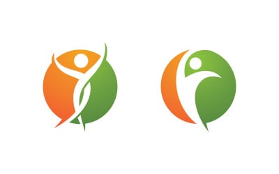 Healthy life Human fit sport logo sign illustration v.112