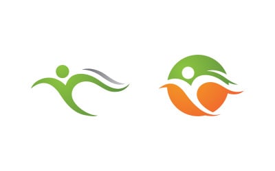 Healthy life Human fit sport logo sign illustration v.117