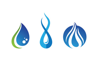 Illustrazione vettoriale del modello di logo idraulico a goccia d&amp;#39;acqua v.118