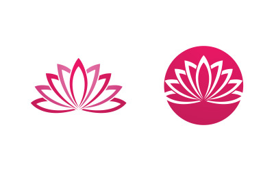 Logo del fiore di loto per salone di bellezza, cosmetici e cura della pelle, design vettoriale dell&amp;#39;icona v.107