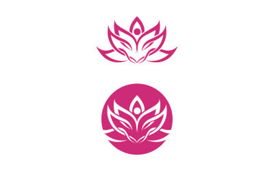 Lotus flower Logo Beauty Salon Cosmetic skincare vector icon design v.110