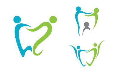 Modello di progettazione vettoriale dell&amp;#39;icona del logo per l&amp;#39;assistenza medica odontoiatrica v.76