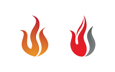 Modello di progettazione vettoriale dell&amp;#39;illustrazione dell&amp;#39;icona del logo Flames vv.70
