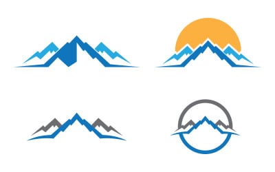 Mountain Hill icon Logo illustration design Template v.13