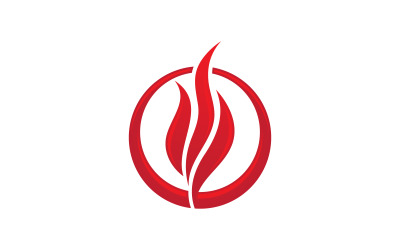 Plantilla de diseño vectorial de ilustración de icono de logotipo de llamas vv.63