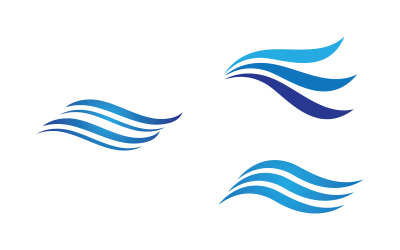 Su dalgası sıvı vektör Logo illüstrasyon tasarımı V1.153