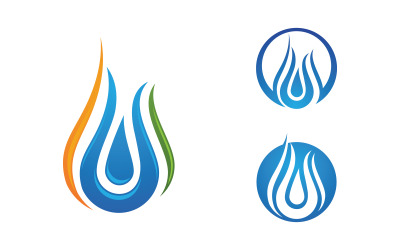 Water drop Plumbing Logo Template vector illustration v.120