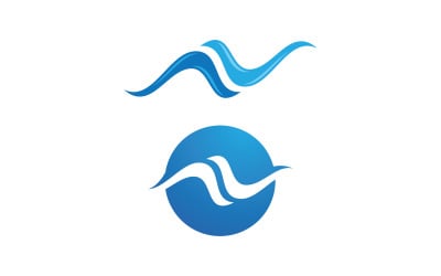 Water wave liquid vector Logo illustration design V1.141