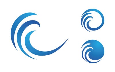 Water wave liquid vector Logo illustration design V1.142