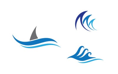 Water wave liquid vector Logo illustration design V1.144