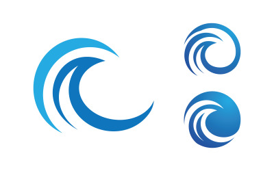 Water wave liquid vector Logo illustration design V1.145