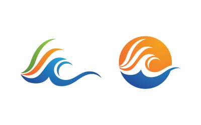 Water wave liquid vector Logo illustration design V1.147