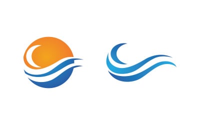 Water wave liquid vector Logo illustration design V1.148
