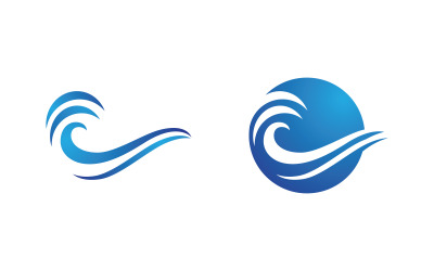 Water wave liquid vector Logo illustration design V1.149