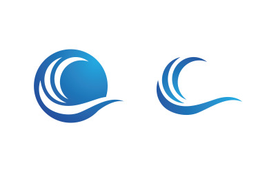 Water wave liquid vector Logo illustration design V1.150