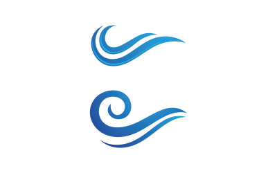 Water wave liquid vector Logo illustration design V1.151