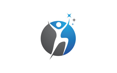 Zdrowe życie Ludzkie logo sportowe ilustracja v.115