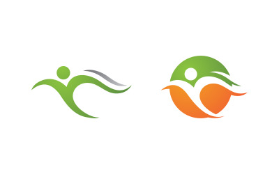 Zdrowe życie Ludzkie logo sportowe ilustracja v.117