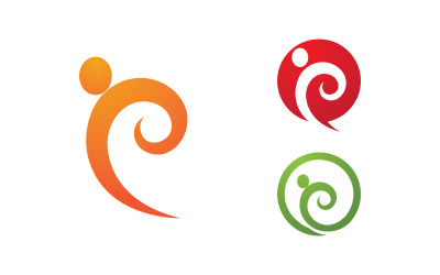 Zdrowe życie Ludzkie logo sportowe ilustracja v.118