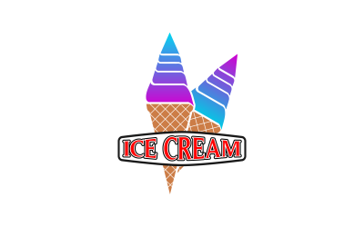 Benutzerdefinierte Eiscreme-Logo-Vorlage
