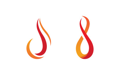Flames Logo simgesi illüstrasyon vektör tasarım şablonu vv.62