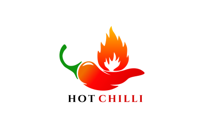 Logo personalizzato Hot Chilli per ristoranti e bar