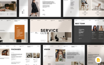 Plantilla de Google Slides para guía de servicios