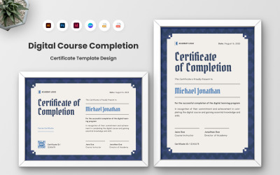 Certificato moderno per il raggiungimento degli obiettivi del corso
