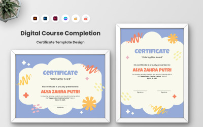 Certificato modificabile per il completamento del corso online